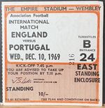 England v Portugal, Ticket Stub, 1969/70,