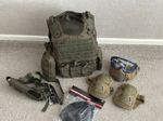 Airsoft used Gear Bundle Perfect For Beginners ARMOUR, KNEEPADS, FACE PROTECTION