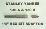 130A & 130B STANLEY YANKEE SCREWDRIVER - 1/4" HEX BIT ADAPTER ADAPTOR HOLDER