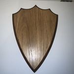Solid  Oak Wooden Trophy Shield  see pic for spec