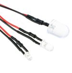 12V Ultra Bright 3mm 5mm 10mm Prewired LED with Black Bezel Holder All Colours