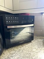 Air Fryer, Oven Black 1800W Rotisserie, Dehydrator, Timer & Light