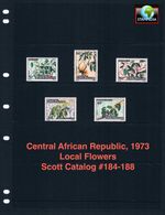 $5.95 Scott Value - 1973 CENTRAL AFRICAN REP. Flowers Africa CV MNH NH UMM