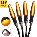 4x Universal Amber LED Motorcycle Turn Bike Signal Turn Indicators Blinker Light