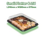 # Caterline 50 Small Reusable Food Platters with Lids. Catering Buffets Parties