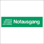 Rescue Sign "Emergency Exit" - Self Adhesive, 16x4 cm, Green