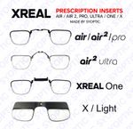 INSERTS Xreal Nreal AR AIR / AIR 2, PRO, ULTRA / ONE custom prescription glasses