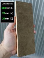 Handmade Wood & Genuine Leather Strop Block for Sharpening Knives & Chisels etc