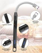 Electric Candle KITCHEN Lighter Rechargeable Long Flexible Lighter For Gas BBQ