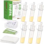 Silicone Colostrum Collector Kit, Breast Milk Collector with Cotton Cleaning Wip