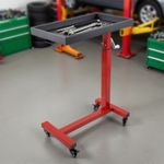 Adjustable Height 99-146cm Mobile Workstation Tray Workshop Garage Tool Storage