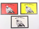 3 x Isle Of Man TT Motorcycle Racing Stickers - IOM - Manx - Event Paper Sticker