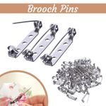 10/50/100pcs Brooch Bar Backs Safety Pins 25mm Badge Fastener for Jewelry Making
