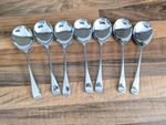 7 Redge Staybrite Vintage Soup Spoons - Stainless Steel