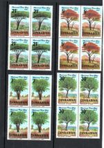 (V2157) Zimbabwe 1981 National Tree Day MNH BLOCKS OF 4