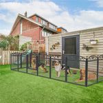 Heavy-Duty Dog Playpen Pet Cage Indoor Outdoor Fence 8 Panels with Lockable Door