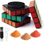 Grinder Cube Shape 2.3 Inch, Metal Grinder with Scraper and Brush, Crusher 4 Lay