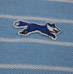 Vintage JCPenney The Fox Shirt Size M 70s 80s Blue White Stripe polo