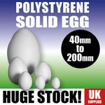POLYSTYRENE SOLID EGGS Easter Decorations Gifts Baskets - Various Sizes & Packs