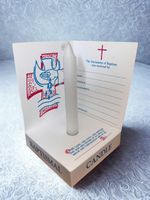 Baptismal Candle Holders - Card Holder and Candle Supplied (Free Postage)