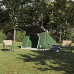 VidaXL Camping Tent 4-Person Green Taffeta Waterproof
