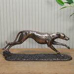Bronze Racing Greyhound Standing Statue Whippet Sculpture Dogs Cold Cast 31037