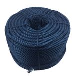 12mm Navy Blue 3 Strand Softline Multifilament Rope Floating Yacht Boats Mooring