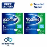2x Nicotinell 1mg Mint Lozenges (204 Each) | Stop Smoking Aid | ORIGINAL