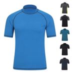 Mountain Warehouse Mens UV Rash Vest Guard Stretch Swim Top Flat Seams Rashie