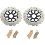 2 Front Brake Discs Rotors Pads For Honda CBR 1100 XX Blackbird 1999-2008 2007