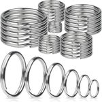 *CHOOSE SIZE* 10mm - 57mm Keyring Silver Split Ring Metal Key Rings Splitring