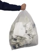 50 Clear Bin Bag Liners 80 Gauge Rubbish Refuse Sacks 20Kg Capacity 18"x29"x38"