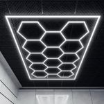 14X Hexagon LED Lighting Detailing Garage Workshop Car Retail Barber with Border