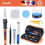 silverf1o 00W Soldering Iron Kit with LCD Adjustable Temperature Welding Tools
