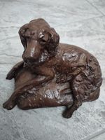 Doris Lindner Heredities Retriever Cast Bronze Dog Sculpture