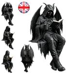 Gothic Dark Fantasy Figure,Reading Death Gothic Skeleton Demon Hooded Figurine