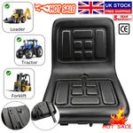 Universal Waterproof Seat Tractor Dumper Forklift Mower Digger Adjustable Black