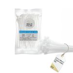 Strong Self Locking Cable Ties Clear/White Pack of 100 Nylon Small Zip Ties for