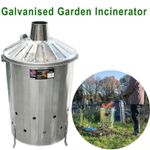 90L Large Garden Incinerator Waste Rubbish Leaves Wood Fire Burner