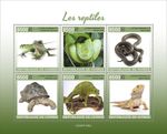 REPTILES Lizards/Snakes/Animals/Wildlife MNH 6v-Stamp Sheet #105 (2024 Guinea)