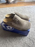 Birkenstock Boston BS Mocha UK Size 8 EU 42 Taupe New with Box Suede Leather