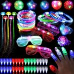64PCS LED Light up Toys Party Pack - Glow in the Dark Party Accessories Supplies