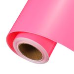 Fluorescent Pink Permanent Vinyl 12 Inch x 14ft Adhesive Vinyl Roll,