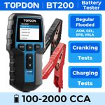 TOPDON 12V Car Battery Tester Digital 100-2000CCA Automotive Alternator Tester