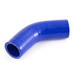 45 Degree Silicone Hose Elbow Bend 48mm Blue Rubber Coolant Radiator Pipe