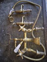 Antique MWB Solid Brass Bath Taps & Basin Taps Bathroom Sink Taps Vintage Pair