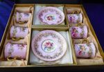 Hammersley Howards Spray Boxed Pink Coffee Set