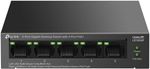 TP-Link LS105GP 5-Port Gigabit Desktop Switch with 4-Port PoE+ 65 W PoE Budget