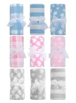 Baby Fleece Blankets 3 Pack Babies Multi Purpose Pram Cot Cover Throw