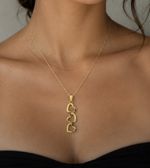Real 18ct gold Triple Heart Necklace  Au750 Hallmarked
